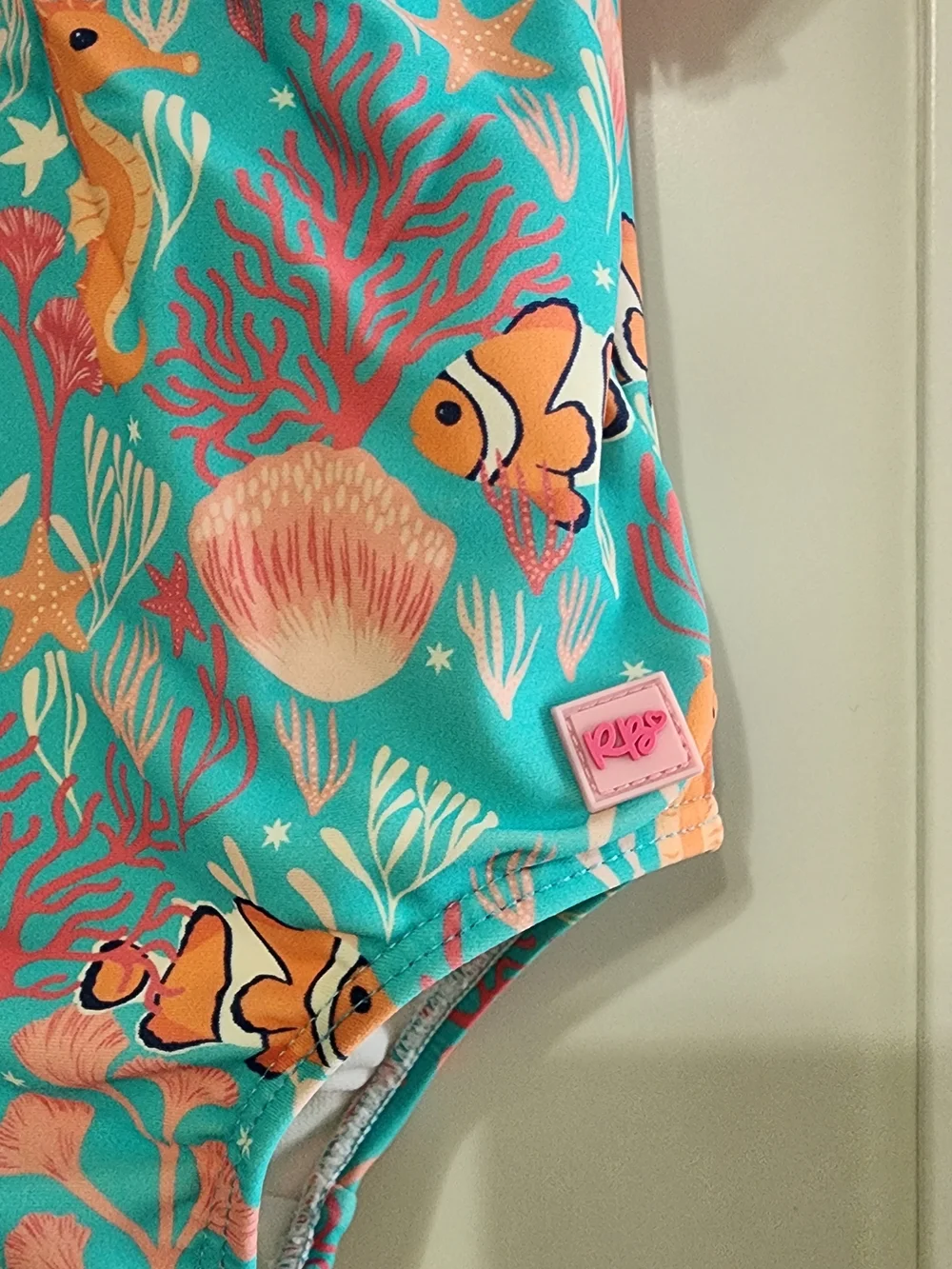 RuffleButts Seahorse Under The Sea One Piece Suit 18-24M NEW! Butterfly Sleeve.
